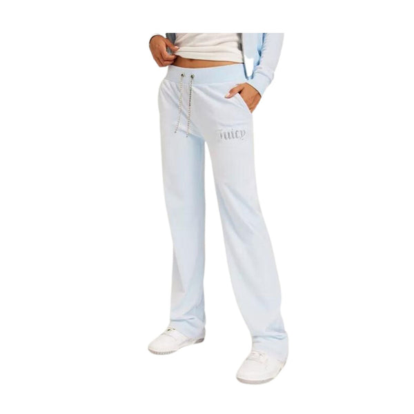 Juicy Couture Pantaloni sportivi Pantalone Donna a zampa Diamante Del Ray Celeste - Francavilla Moda